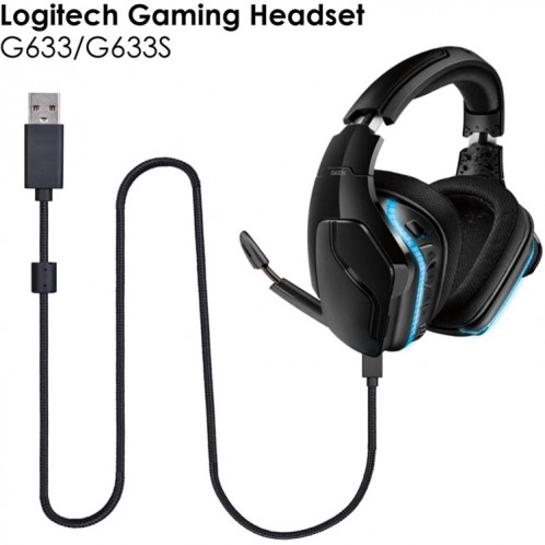 ZS0155 pour Logitech G633 / G633S Casque USB Câble Audio Support Appel / Casque Éclairage, Longueur du câble: 2M SH70761751-07