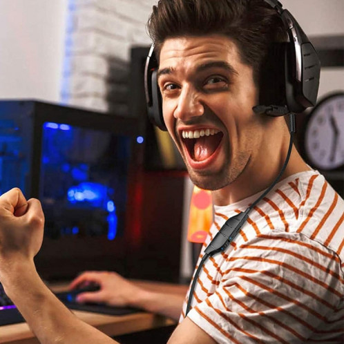 ZS0195 pour LOGITECH G633 / G635 / G933 / G935 Câble audio audio de jeu de jeux de jeu 3.5mm, longueur de câble: 1,5 m SH707719-07
