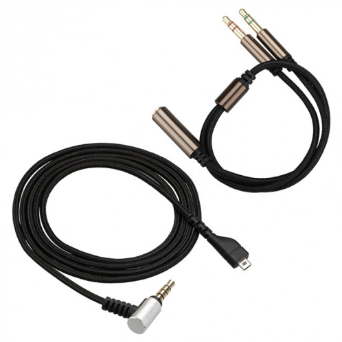 ZS0135 2 en 1 pour SteelSeries Arctis 3/5 / 7 Câble audio à écouteurs + adaptateur d'écouteur Set de câble SH708341-07