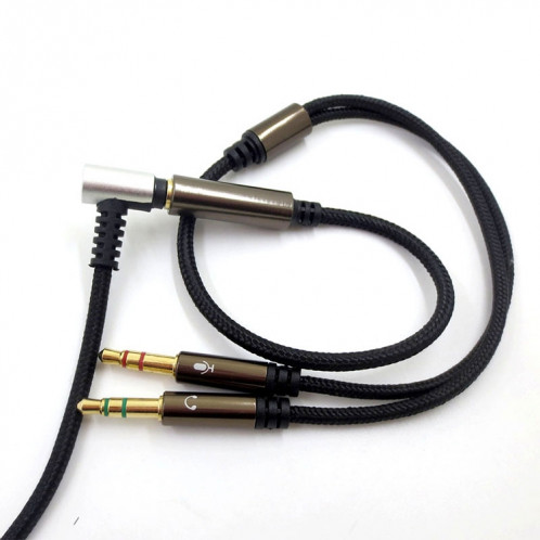 ZS0135 pour SteelSeries Arctis 3/5/7 3.5mm femelle à double câble de l'écouteur mâle à double 3,5 mm, longueur de câble: 30cm SH70841932-05