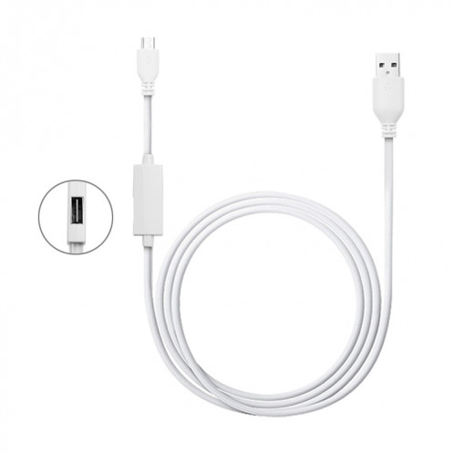 OTG-Y-02 USB 2.0 Mâle vers Micro USB Mâle + USB Femelle Câble de données de charge OTG pour téléphones / tablettes Android avec fonction OTG, longueur: 1,1 m (blanc) SH168W792-07