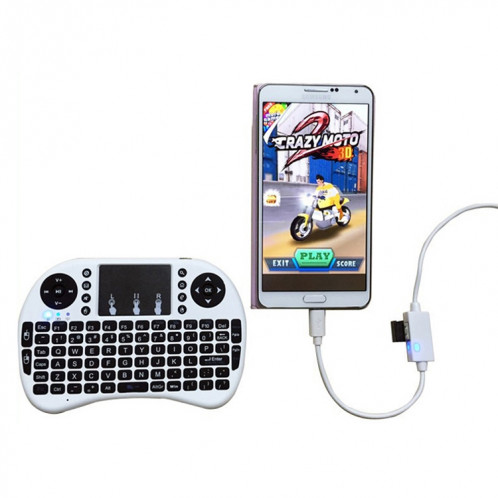 OTG-Y-02 USB 2.0 Mâle vers Micro USB Mâle + USB Femelle Câble de données de charge OTG pour téléphones / tablettes Android avec fonction OTG, longueur: 1,1 m (blanc) SH168W792-07