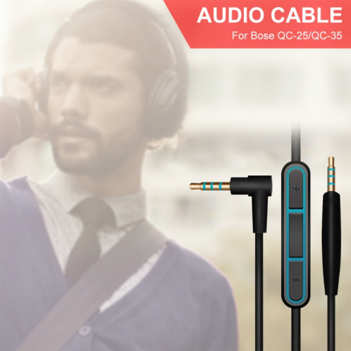 ZS0009 Câble audio 3,5 mm vers 2,5 mm pour Boshi QC25 QC35 OE2 LIVE2 AKG Y50 Y40 (Noir) SH582B1753-07