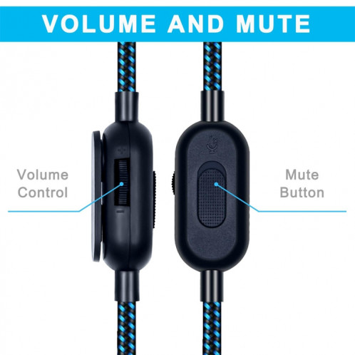 ZS0162 Câble audio pour casque de jeu avec version de contrôle filaire pour Logitech Astro A10 A40 A30 SH76021256-07