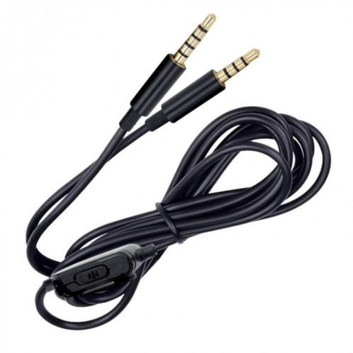ZS0086 Version Contrôle du Volume Câble Audio pour Casque de Jeu pour Logitech Astro A10 A40 A30 (Noir) SH770B124-05