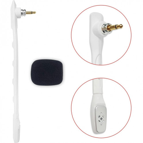 Tête de microphone ZS0186 pour microphone antibruit Logitech ASTRO A40 (blanc) SH803W230-07