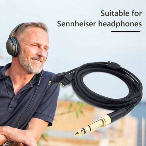 ZS0204 Câble audio pour casque Sennheiser HD580 HD600 HD650 HD660S (Noir) SH876B1358-05