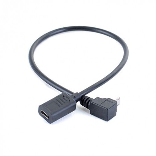 3 PCS LY-U3X097 Micro USB 5 broches Haute coude mâle à USB-C / Type-C Câble de charge de charge femelle, Longueur du câble: 27cm SH7940404-05