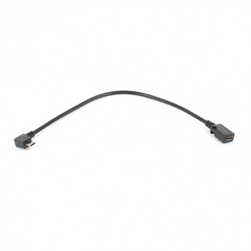 3 pcs ly-u3x097 micro USB 5 broches coude droite mâle au câble de charge de charge femelle USB-C / C / C, longueur de câble: 27cm SH7950142-05