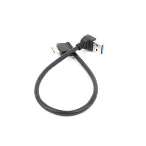 2 PCS USB 3.0 Haute coude mâle à micro USB 3.0 câble de charge de chargement de coude, longueur de câble: 27cm SH7964333-05