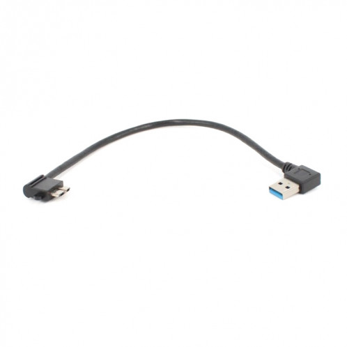 2 PCS USB 3.0 Coude droit Mâle à micro USB 3.0 Câble de charge de chargement de coude, longueur du câble: 27cm SH79661149-05