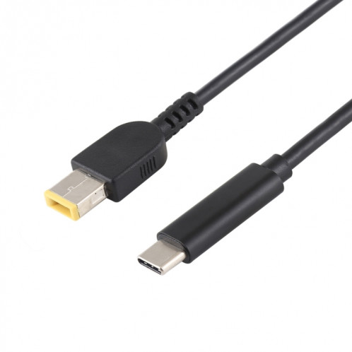 Câble de charge d'alimentation USB-C / Type-C vers Big Square Male pour Lenovo, longueur du câble: environ 1,5 m (noir) SH8153372-04