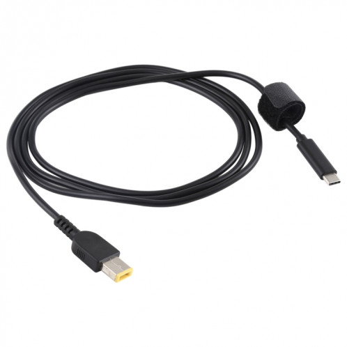 Câble de charge d'alimentation USB-C / Type-C vers Big Square Male pour Lenovo, longueur du câble: environ 1,5 m (noir) SH8153372-04