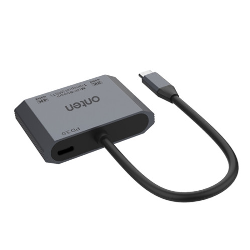 Onten M205 3 en 1 Type-C vers HDMI+VGA+PD Convertisseur Vidéo à Charge Rapide (Gris) SO309H730-07