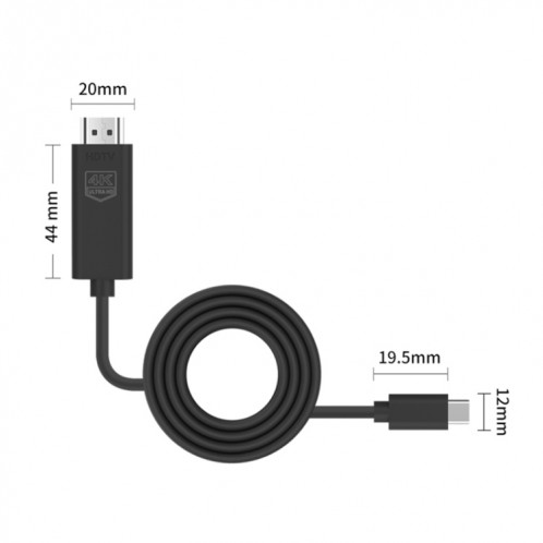 Dongle d'affichage sans fil, Câble HDTV Onten UC503 USB-C / Type-C 4K 30Hz SO83101288-09