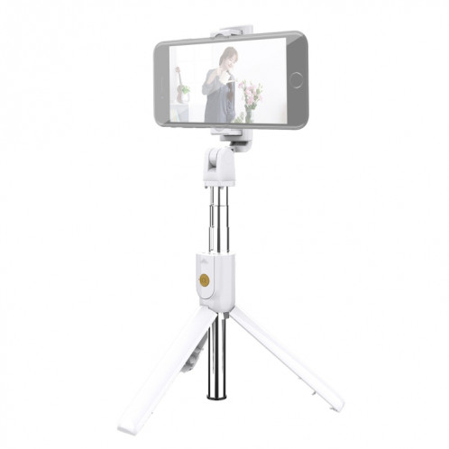 K10 Bluetooth 4.0 téléphone portable réglable Bluetooth Selfie Stick trépied de pôle retardateur (blanc) SH681W882-015