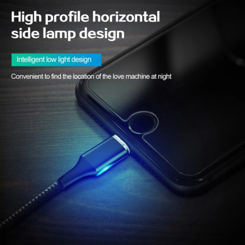 M11 5A USB au câble magnétique tressé de nylon USB-C / C / C / C / C / de la longueur du câble: 2M (bleu) SH828L1633-08