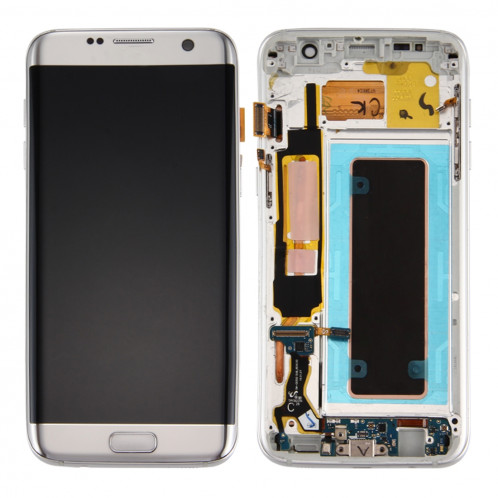 iPartsAcheter pour Samsung Galaxy S7 Edge / G935A Écran LCD Original + Écran Tactile Digitizer Assemblée avec Cadre et Port de Charge & Bouton de Volume et Bouton d'Alimentation (Argent) SI68SL413-06