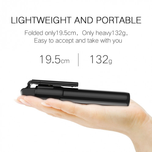 K07 Bluetooth 4.0 Mobile Phone Réglable Bluetooth Selfie Stick Retardateur Pole Trépied (Noir) SH184B1056-013
