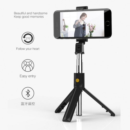 K07 Bluetooth 4.0 Mobile Phone Réglable Bluetooth Selfie Stick Retardateur Pole Trépied (Blanc) SH184W1973-013
