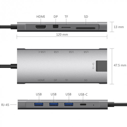 Adaptateur HUB USB / Type-C multifonction UC290 (Extension VGA HDMI) SH9449915-06