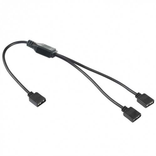 3 broches 5V 1 à 2 Câble d'extension de refroidissement AURA RGB PC pour Asus (Noir) SH939B1450-07