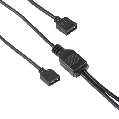3 broches 5V 1 à 2 Câble d'extension de refroidissement AURA RGB PC pour Asus (Noir) SH939B1450-07