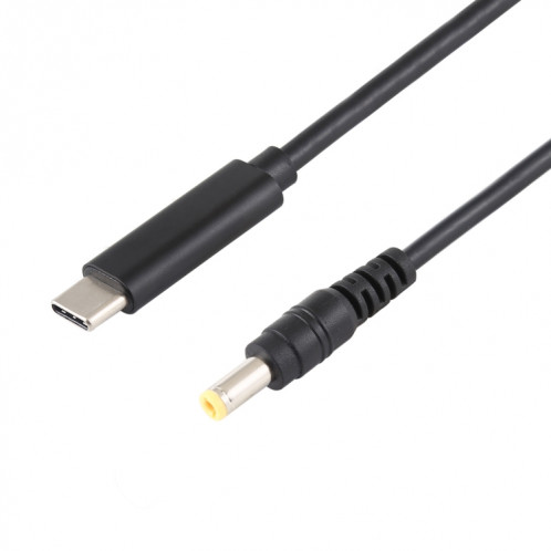 Câble de charge USB-C / Type-C vers 5,5 x 2,5 mm pour ordinateur portable, longueur du câble: environ 1,5 m (noir) SH9956491-04