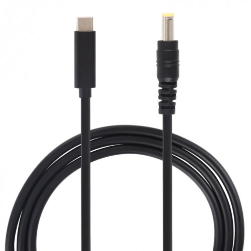 Câble de charge USB-C / Type-C vers 5,5 x 2,5 mm pour ordinateur portable, longueur du câble: environ 1,5 m (noir) SH9956491-04
