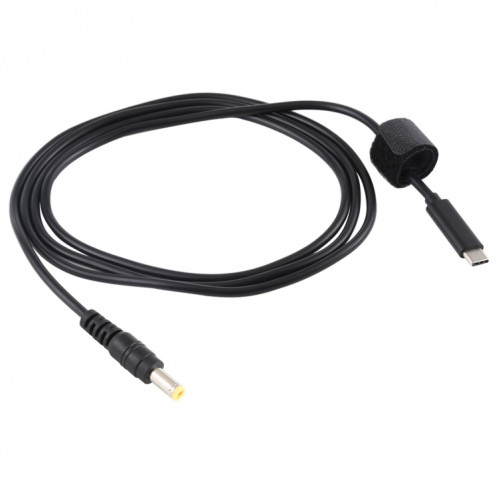 Câble de charge USB-C / Type-C vers 5,5 x 2,5 mm pour ordinateur portable, longueur du câble: environ 1,5 m (noir) SH9956491-04