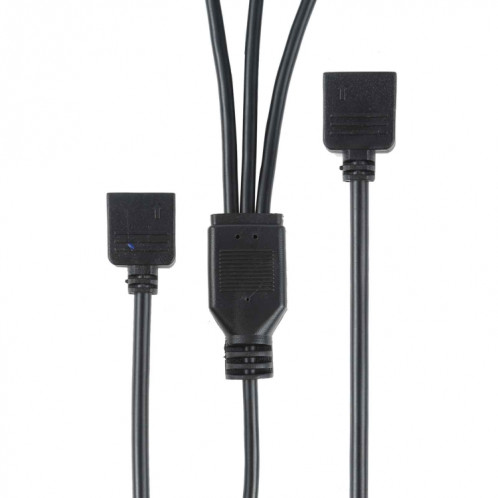 3 broches 5V 1 à 3 Câble de rallonge de refroidissement AURA RGB PC pour Asus (Noir) SH967B1115-07