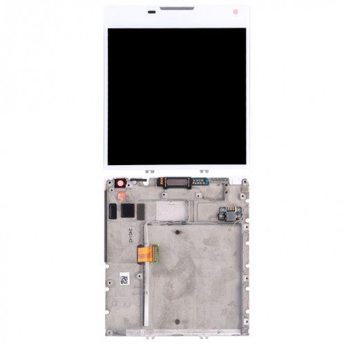 Écran LCD d'origine pour BlackBerry Passport Q30 Digitizer Assemblage complet avec cadre (Blanc) SH66WL1993-06