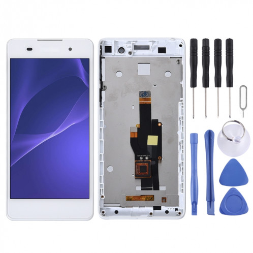 Écran LCD OEM pour Sony Xperia E5 F3311 F3313 Assemblage complet du numériseur avec cadre (Blanc) SH39WL398-04