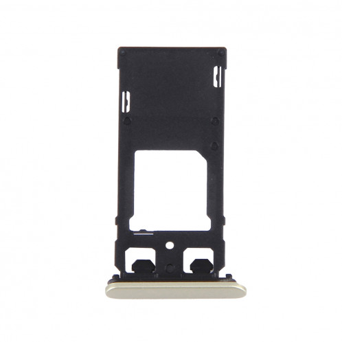iPartsAcheter pour Sony Xperia X (Dual SIM Version) Plateau de carte SIM + Micro SD / Carte SIM Bac + Emplacement de carte Plug Dust Plug (Lime Gold) SI200J1294-04