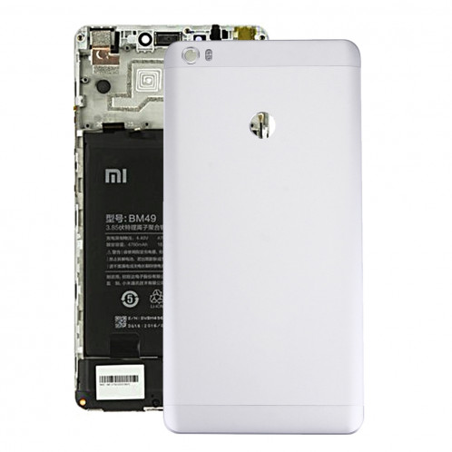 Xiaomi Mi Max Couvercle Arrière de la Batterie (Clés Latérales Non Incluses) (Argent) SH34SL1226-06