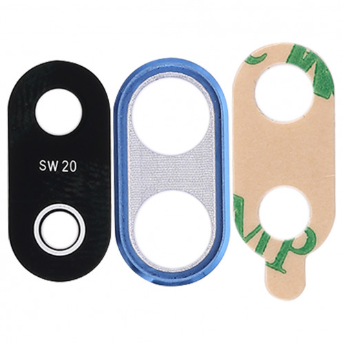 Cadre de caméra 10 PCS avec cache-objectif et adhésif pour Huawei P20 Lite (bleu) SH289L1332-03