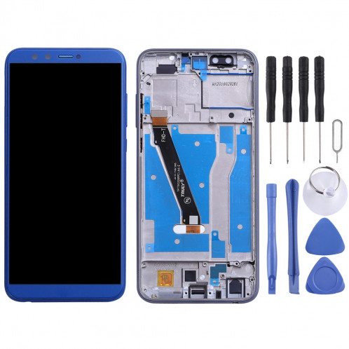 Ecran LCD et Digitaliseur Complet avec Cadre pour Huawei Honor 9 Lite (Bleu) SH92LL1087-05