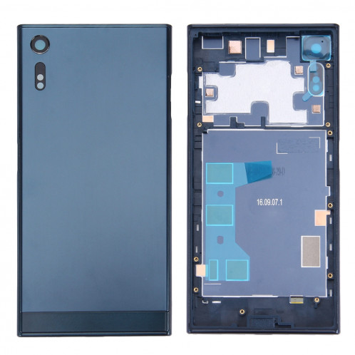 iPartsAcheter pour Sony Xperia XZ Arrière Cache Batterie + Arrière Cache Batterie Inférieur + Cadre Moyen (Bleu Foncé) SI31DL755-07