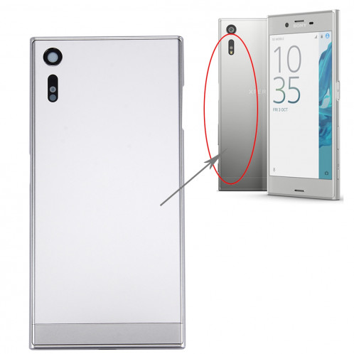 iPartsAcheter pour Sony Xperia XZ Arrière Cache Batterie + Arrière Cache inférieur de la Batterie + Cadre Moyen (Argent) SI31SL1217-07