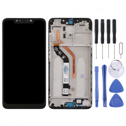 Ecran LCD et numériseur Assemblage complet avec cadre pour Xiaomi Pocophone F1 (Noir) SH390B572-06