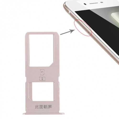 Pour Vivo X6S Plus 2 x plateau de carte SIM (or) SH430J1448-05