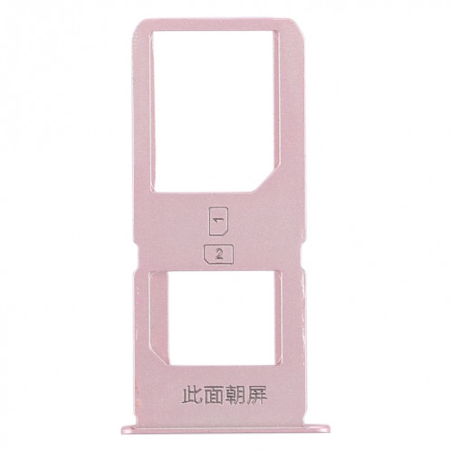 Pour Vivo X6S Plus 2 x plateau de carte SIM (or rose) SH30RG1926-05