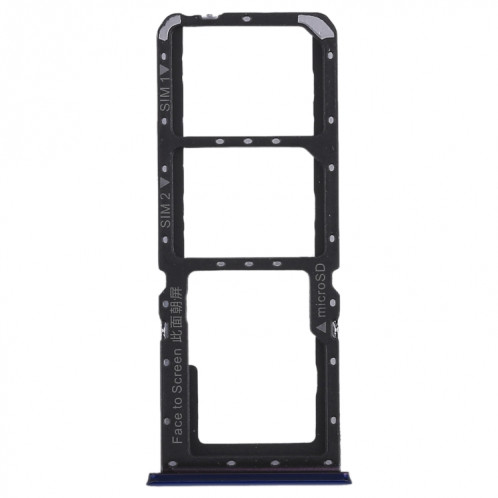 Pour OPPO K1 2 x plateau de carte SIM + plateau de carte Micro SD (bleu) SH432L243-05