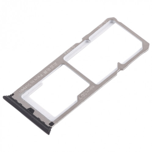 Pour OPPO A77 2 x plateau de carte SIM + plateau de carte Micro SD (noir) SH433B1887-05