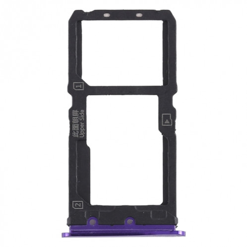 Pour Vivo X21 Plateau de carte SIM + Plateau de carte SIM / Plateau de carte Micro SD (Violet) SH434P1257-05