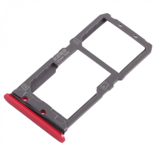 Pour Vivo X21 Plateau de carte SIM + Plateau de carte SIM / Plateau de carte Micro SD (Rouge) SH434R838-05