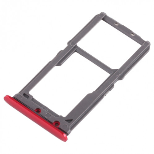 Pour Vivo X21 Plateau de carte SIM + Plateau de carte SIM / Plateau de carte Micro SD (Rouge) SH434R838-05
