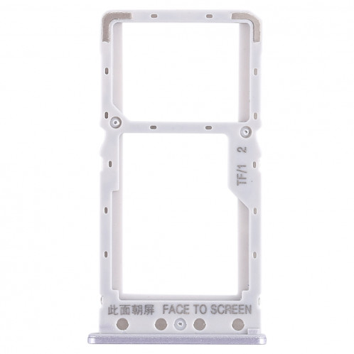 Plateau pour carte SIM + Plateau pour carte SIM / Plateau pour carte Micro SD pour Xiaomi Redmi 6 / Redmi 6A (Argent) SH438S472-05