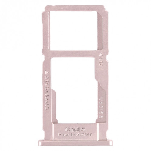Pour OPPO R11s Plus plateau de carte SIM + plateau de carte SIM/plateau de carte Micro SD (or rose) SH39RG138-05