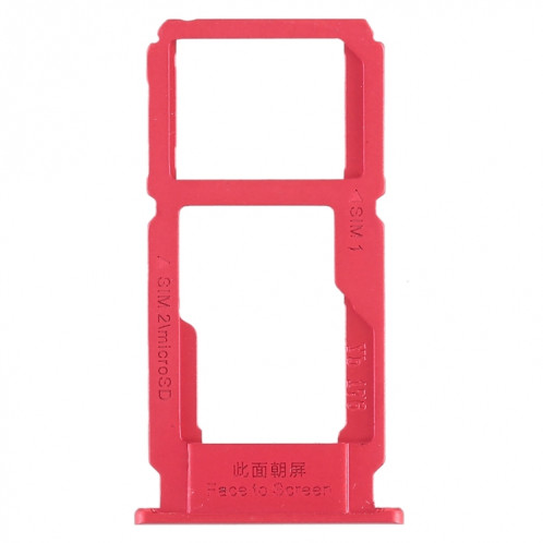 Pour OPPO R11 plateau de carte SIM + plateau de carte SIM/plateau de carte Micro SD (rouge) SH440R801-05